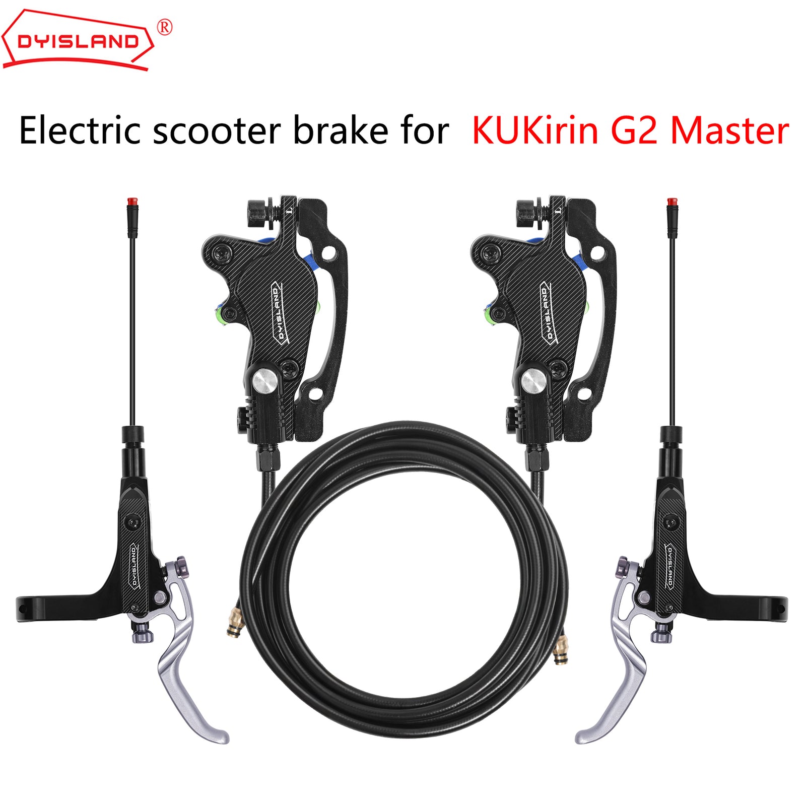 DYISLAND LD-240 Dual-Piston E-Scooters Hydraulic Disc Brake Kit for KUKirin G2 Master / G2 Max Electric Scooters