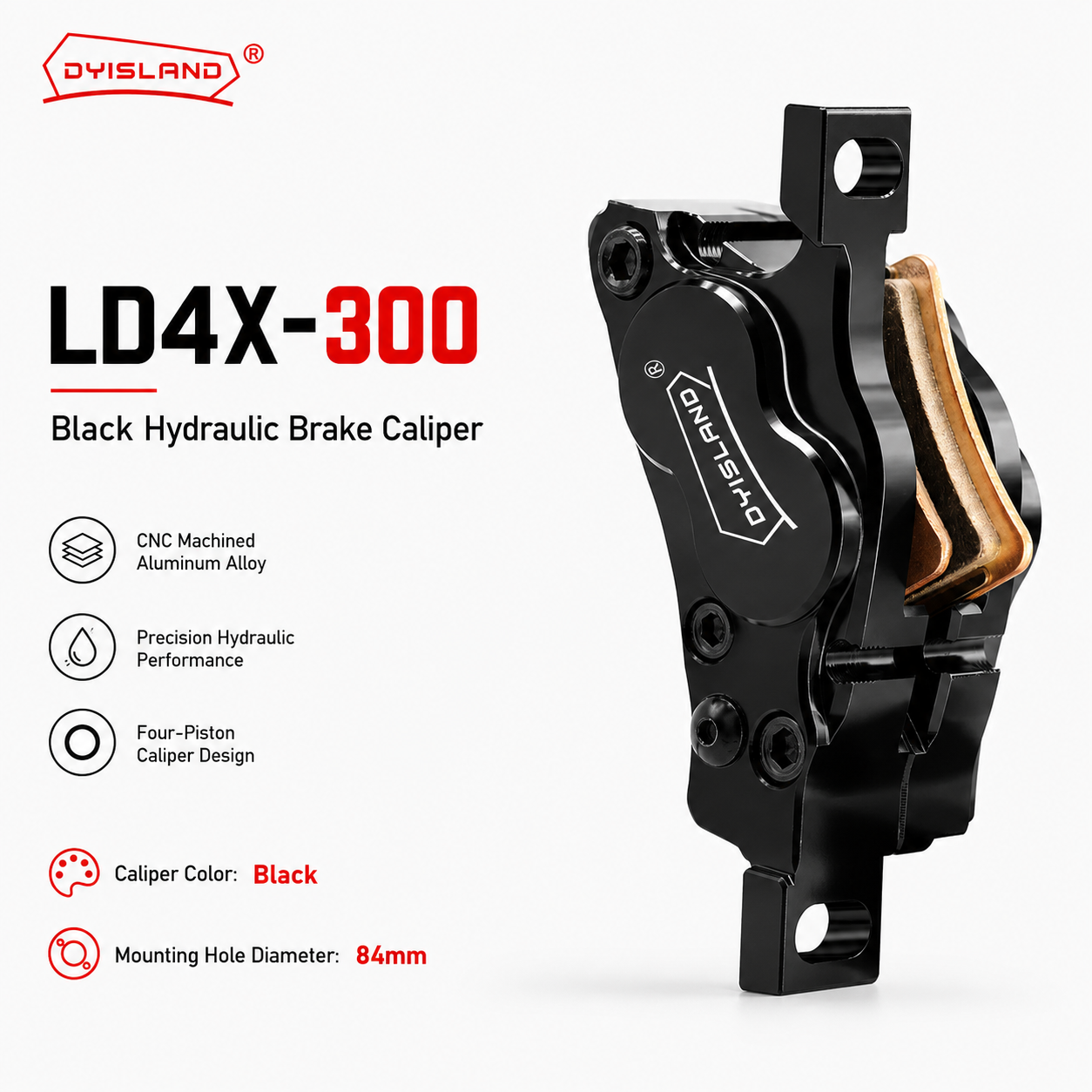 DYISLAND LD4X-300 4-Piston Hydraulic Disc Brake Caliper – dyisland