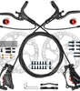 DYISLAND LD4X-300 4-Pistons Hydraulic Disc Brake Set  for E-Bike