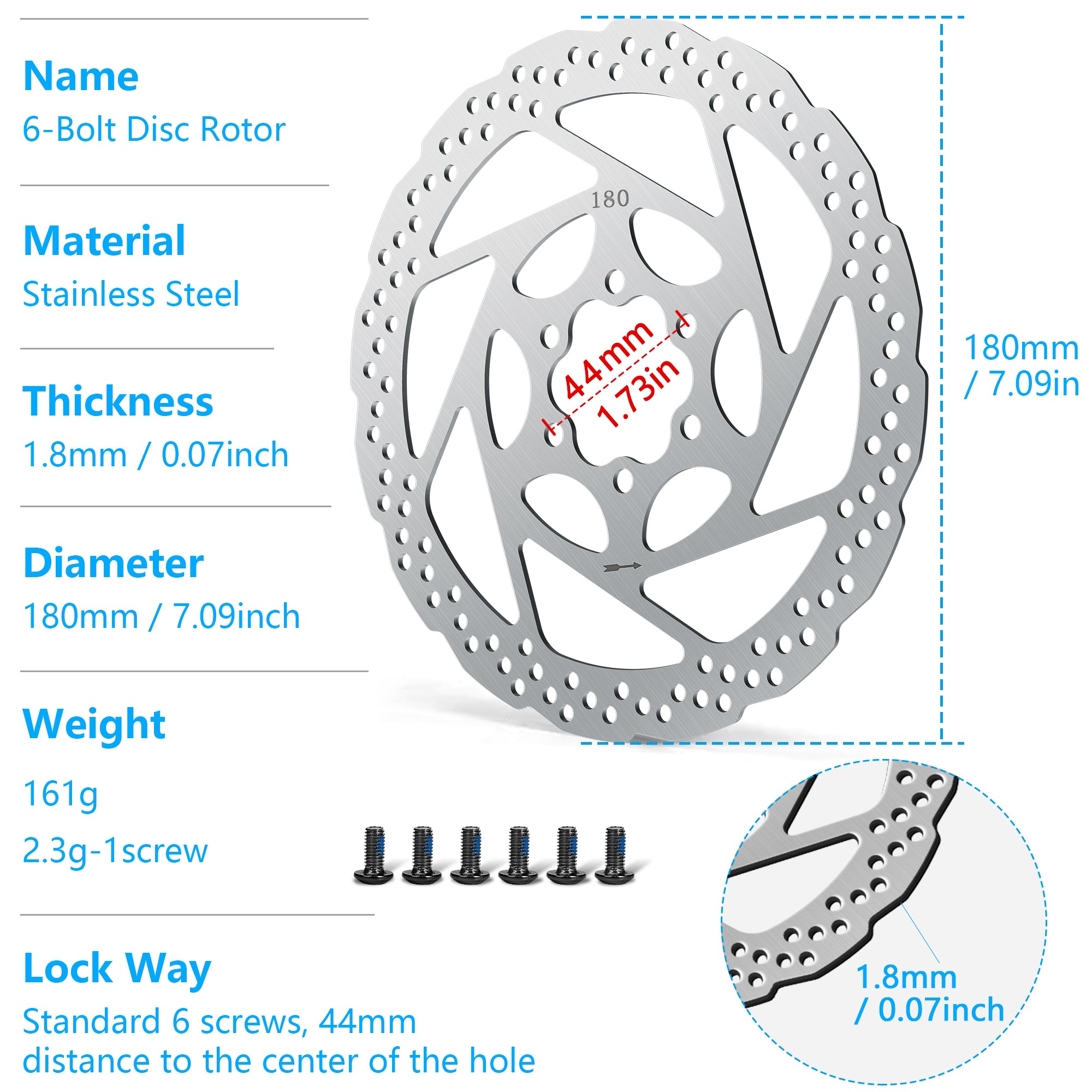 Bicycle Stainless Steel Disc Brake Disc 1.8 Thickness – dyisland