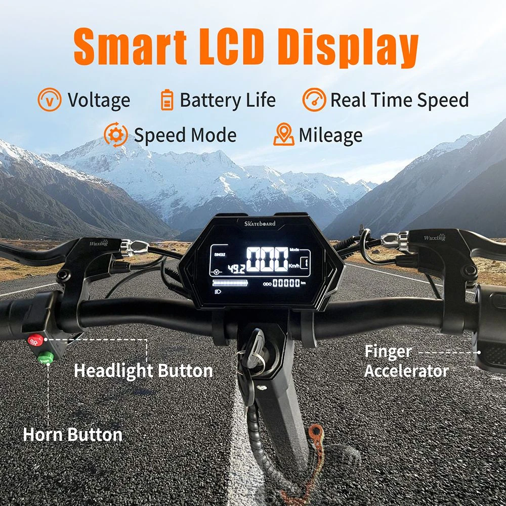 TWOFISH V5 MAX Electric Scooter with Seat – 800W Motor, 45km/h Top Speed, 45km Range, Dual Suspension & Disc Brakes（EU）