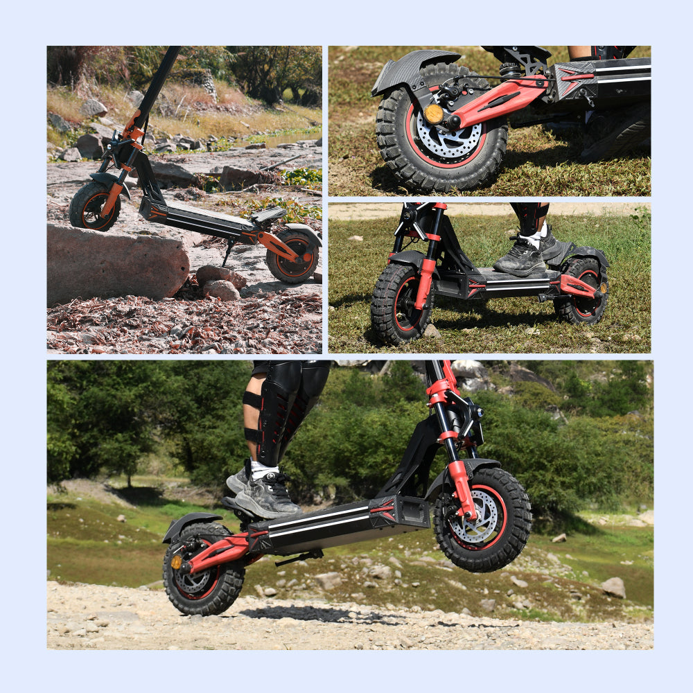 TWOFISH V4 MAX Electric Scooter – 800W Motor, 57km/h Top Speed, 60km Range, NFC Unlock, Dual Disc Brakes & Dual Suspension（EU）