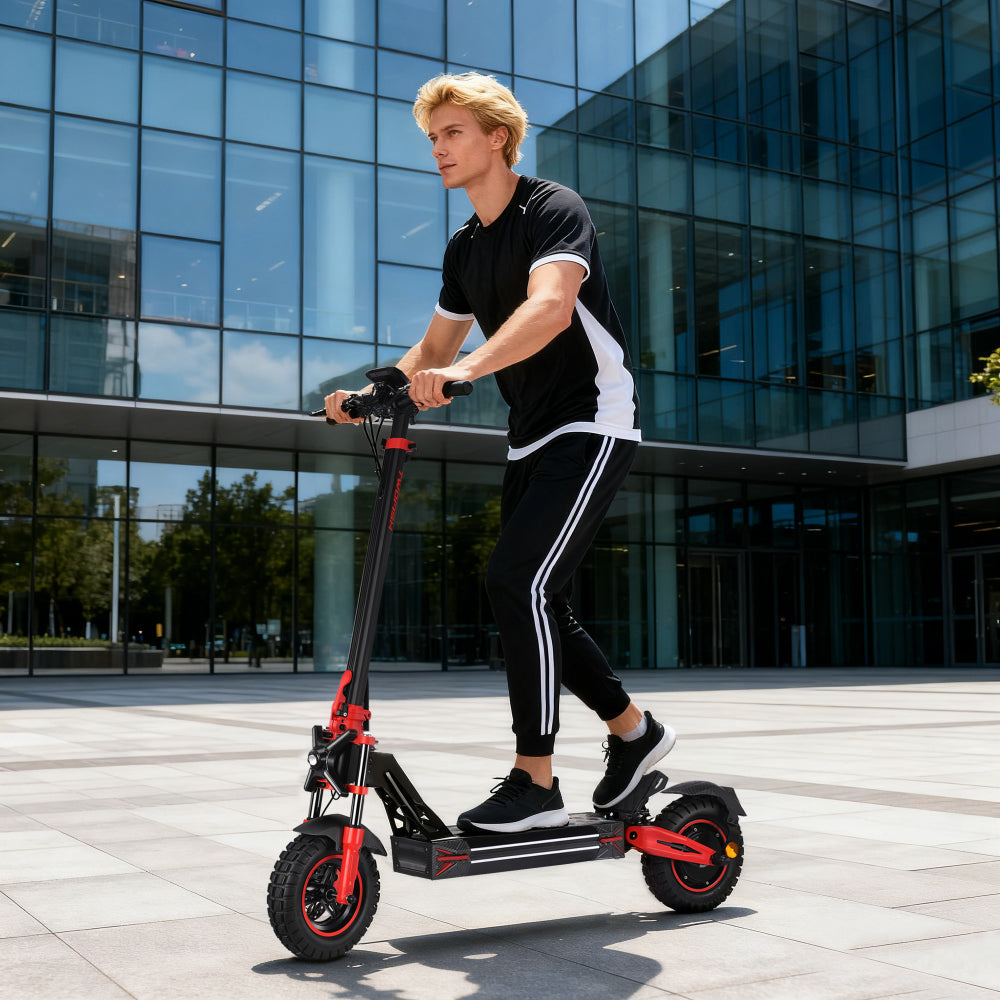 TWOFISH V4 MAX Electric Scooter – 800W Motor, 57km/h Top Speed, 60km Range, NFC Unlock, Dual Disc Brakes & Dual Suspension（EU）
