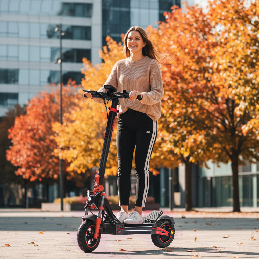 TWOFISH V4 MAX Electric Scooter – 800W Motor, 57km/h Top Speed, 60km Range, NFC Unlock, Dual Disc Brakes & Dual Suspension（EU）