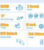 TWOFISH V4 MAX Electric Scooter – 800W Motor, 57km/h Top Speed, 60km Range, NFC Unlock, Dual Disc Brakes & Dual Suspension（EU）
