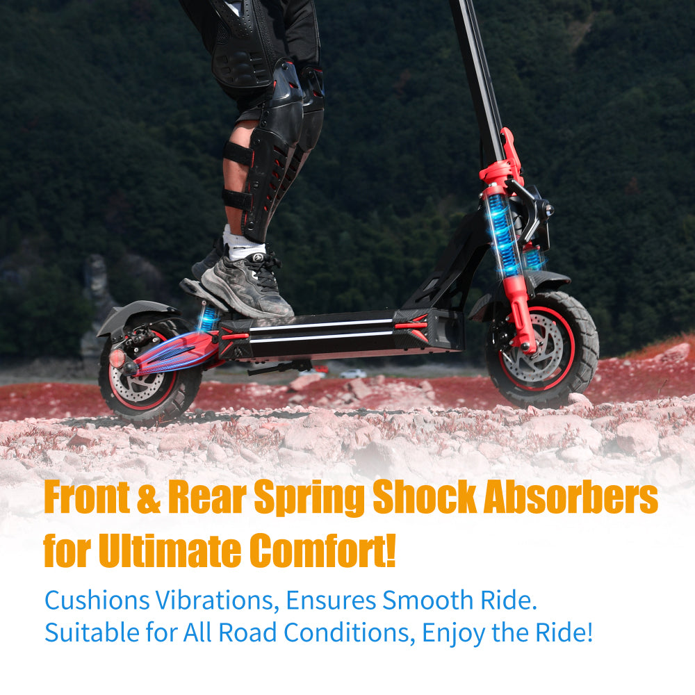 TWOFISH V4 MAX Electric Scooter – 800W Motor, 57km/h Top Speed, 60km Range, NFC Unlock, Dual Disc Brakes & Dual Suspension（EU）