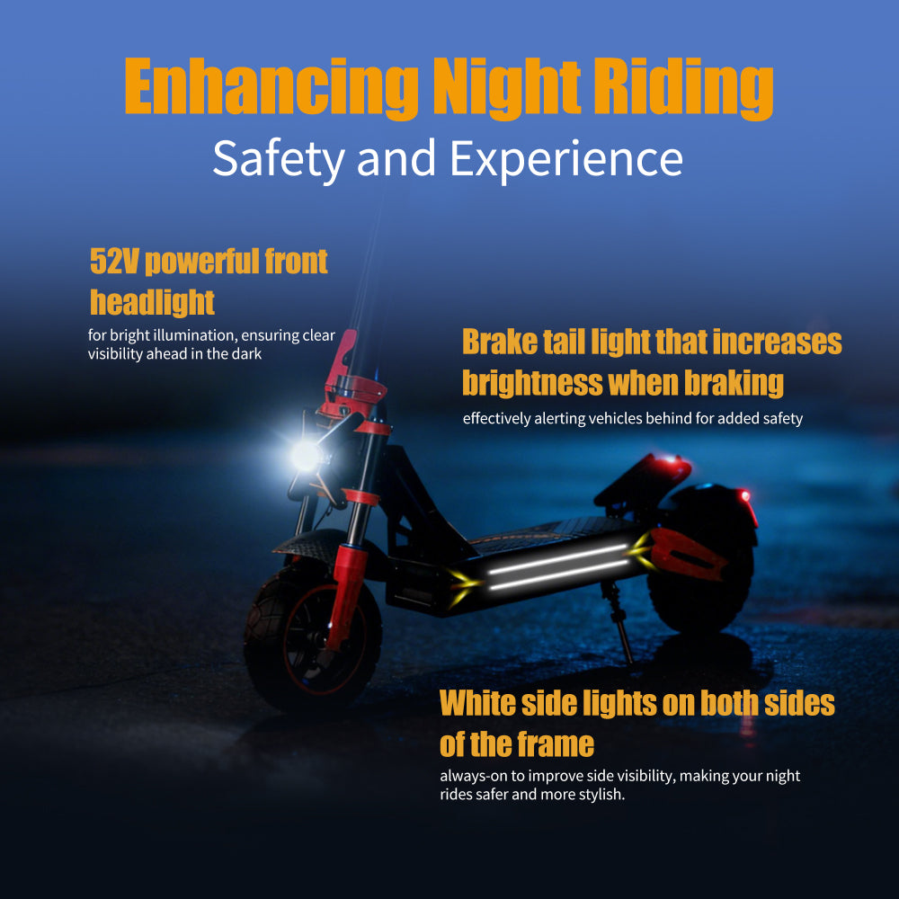 TWOFISH V4 MAX Electric Scooter – 800W Motor, 57km/h Top Speed, 60km Range, NFC Unlock, Dual Disc Brakes & Dual Suspension（EU）
