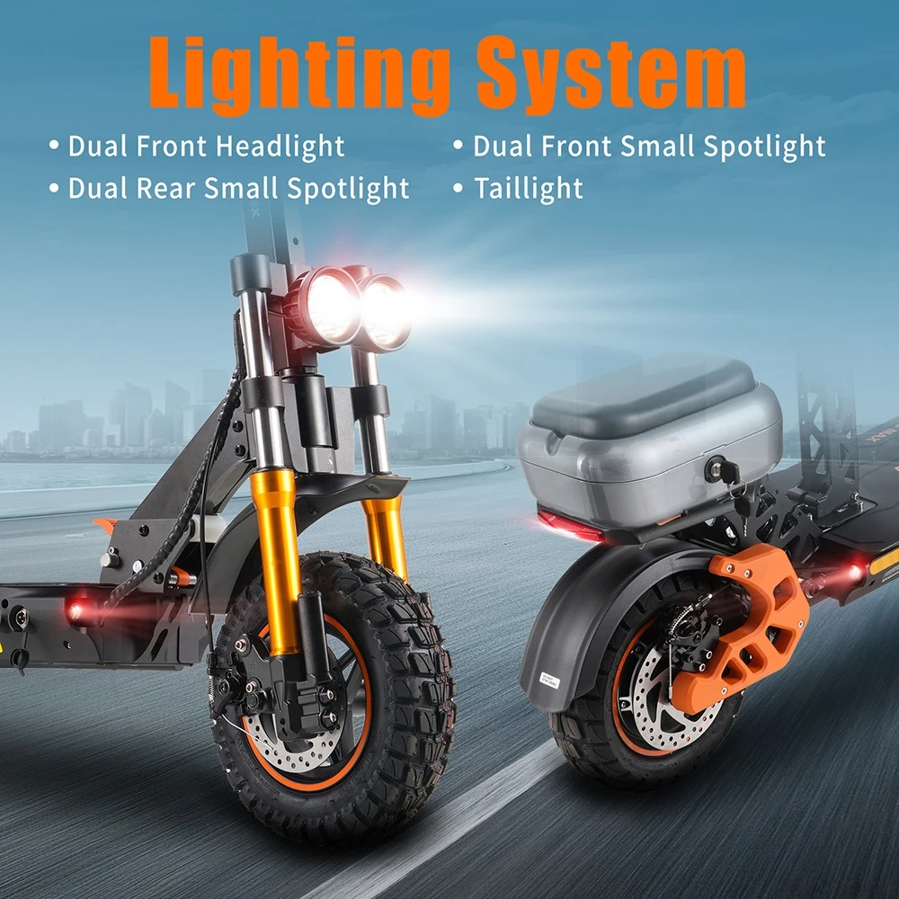 TWOFISH V5 MAX Electric Scooter with Seat – 800W Motor, 45km/h Top Speed, 45km Range, Dual Suspension & Disc Brakes（EU）
