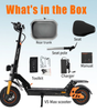 TWOFISH V5 MAX Electric Scooter with Seat – 800W Motor, 45km/h Top Speed, 45km Range, Dual Suspension & Disc Brakes（EU）