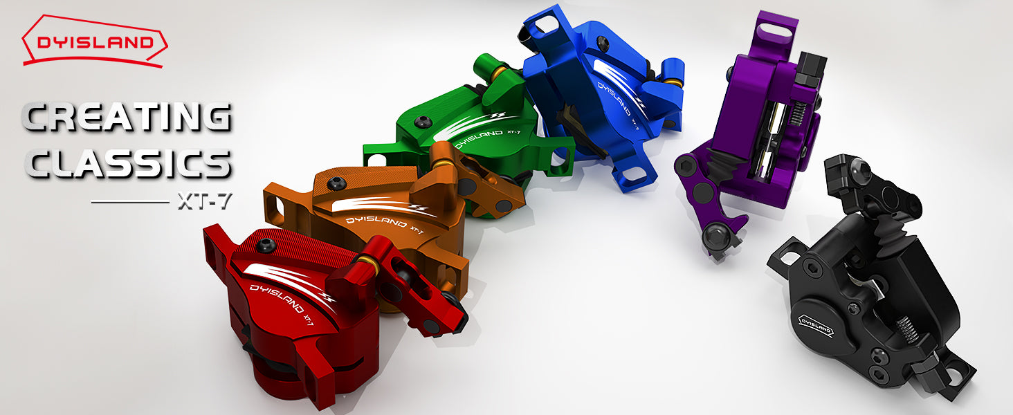 DYISLAND XT-7 Hydraulic Disc Brakes Calipers,Line Pulling/Cable