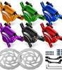 DYISLAND XT-7 Cable-Actuated Hydraulic Disc Brake Caliper Set with 160mm Rotors for MTB/Mountain Bike/E-Bike.