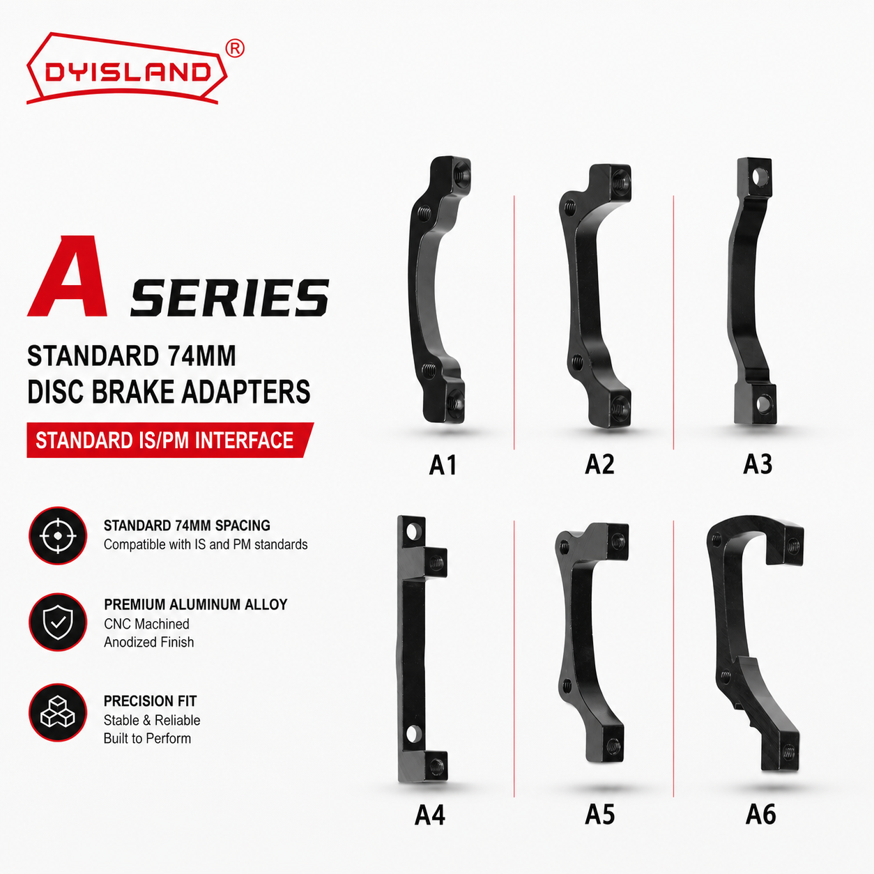 DYISLAND A Series 74mm Standard Universal Brake Mount