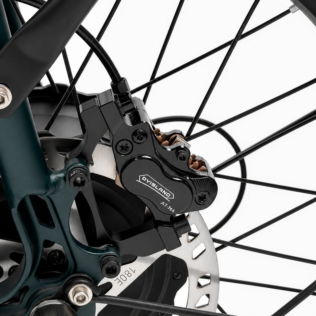 DYISLAND ATE4 All-New Upgraded CNC Four-Piston Hydraulic Disc Brake Kit for E-Bikes  - 【 2026 NEW 】