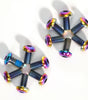 DYISLAND 12Pcs Titanium Rotor Bolts, Bike Disc Brake Rotor Screws Bolts, M5x10mm (Colorful)