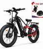 PHILIAM F3 PRO Dual Motor E-Bike, 3000W Peak Power, 52V 23Ah Battery, 37 MPH Top Speed, 100-Mile Range, Full Suspension Fat Tire (EU)