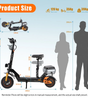 TWOFISH V5 MAX Electric Scooter with Seat – 800W Motor, 45km/h Top Speed, 45km Range, Dual Suspension & Disc Brakes（EU）