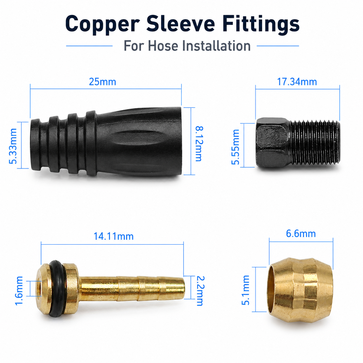 DYISLAND Hydraulic Brake Hose Connector Pin BH59/BH10 Oil Needle Olive Head Tightening Screw Protective Cover