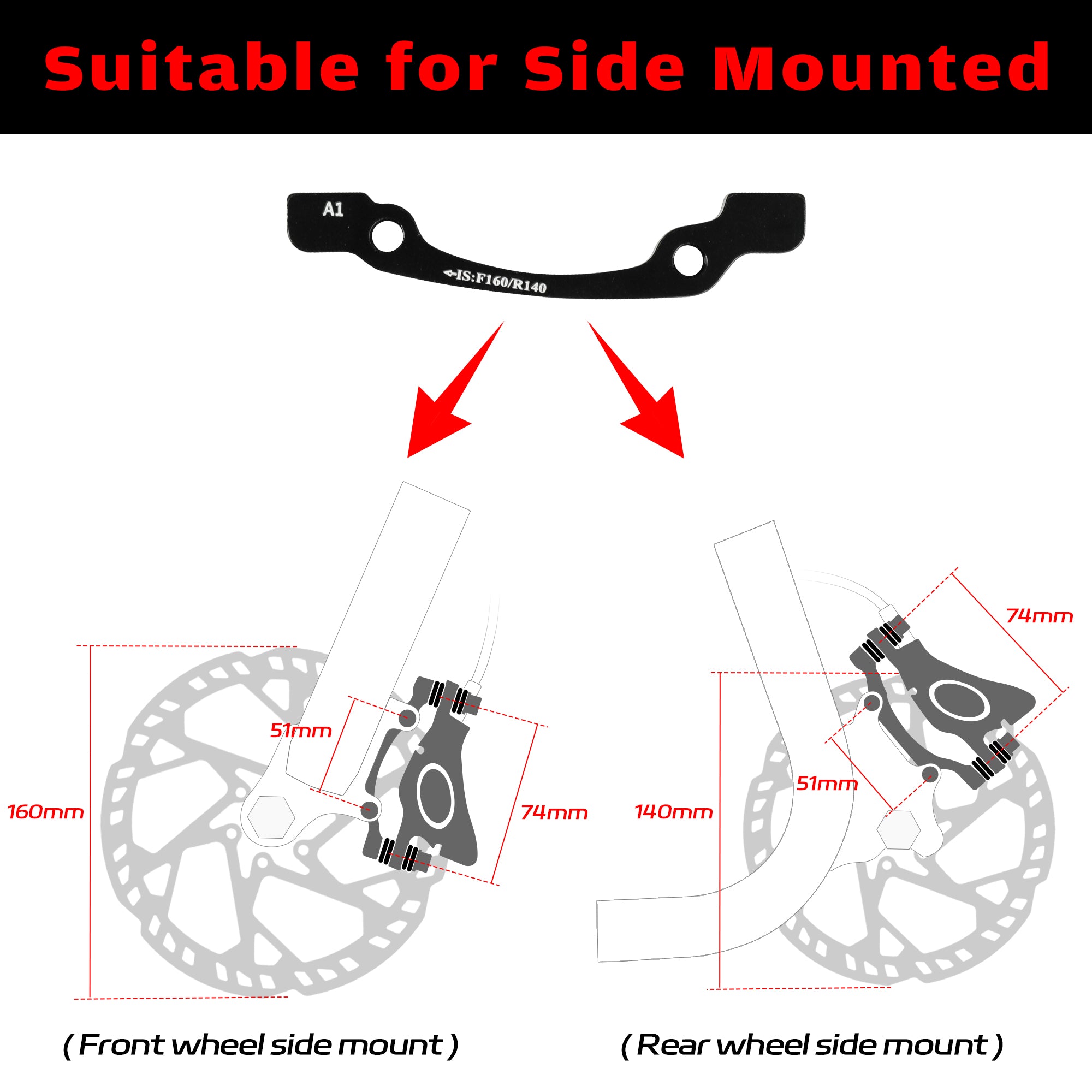DYISLAND A Series / 74mm Standard Universal Brake Mount
