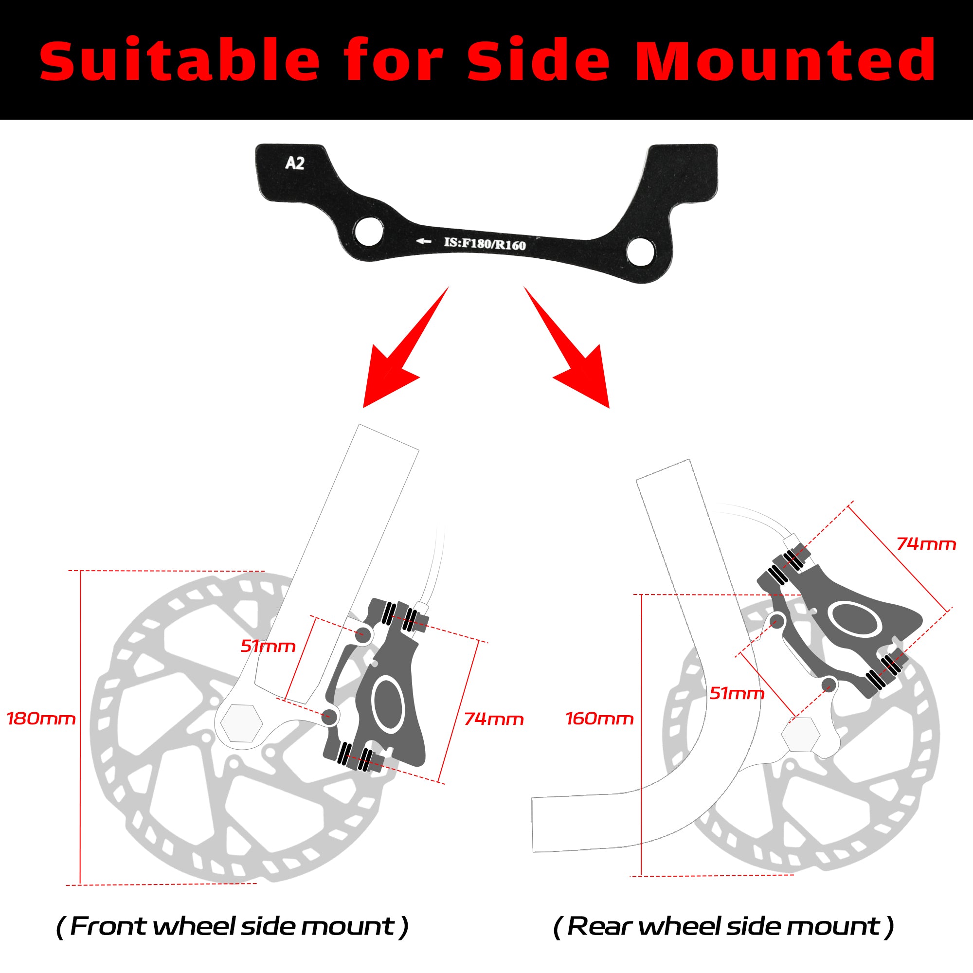 DYISLAND A Series / 74mm Standard Universal Brake Mount