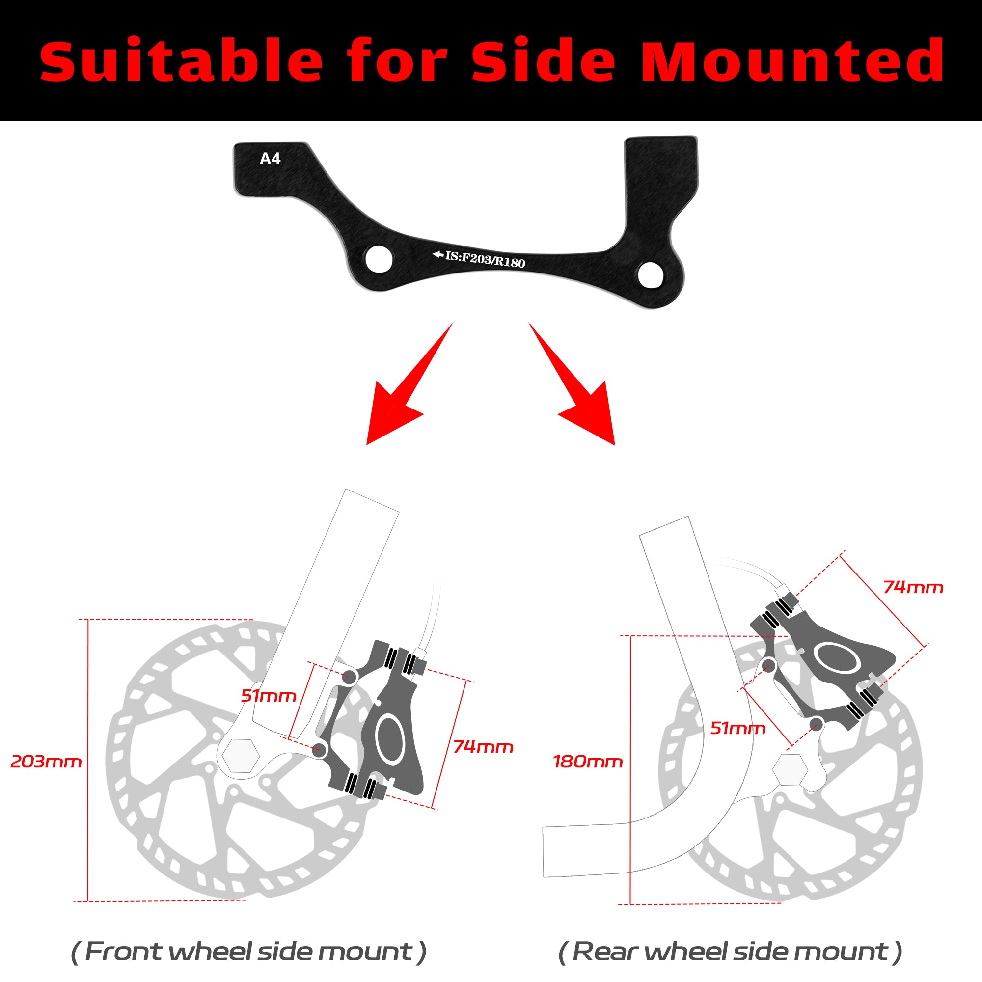 DYISLAND A Series / 74mm Standard Universal Brake Mount