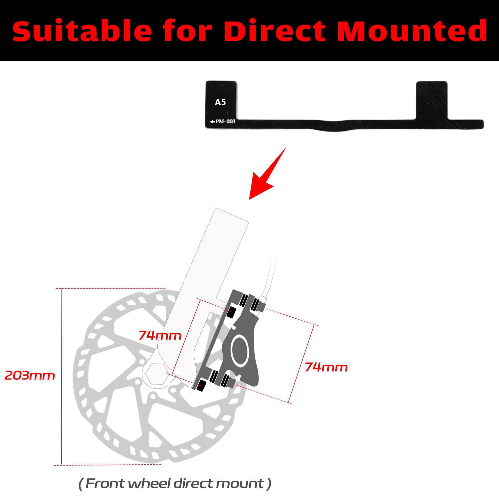 DYISLAND A Series / 74mm Standard Universal Brake Mount