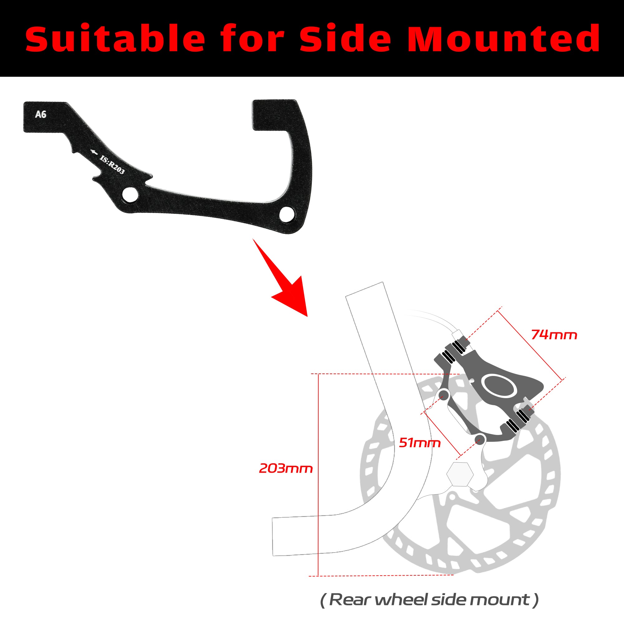 DYISLAND A Series / 74mm Standard Universal Brake Mount