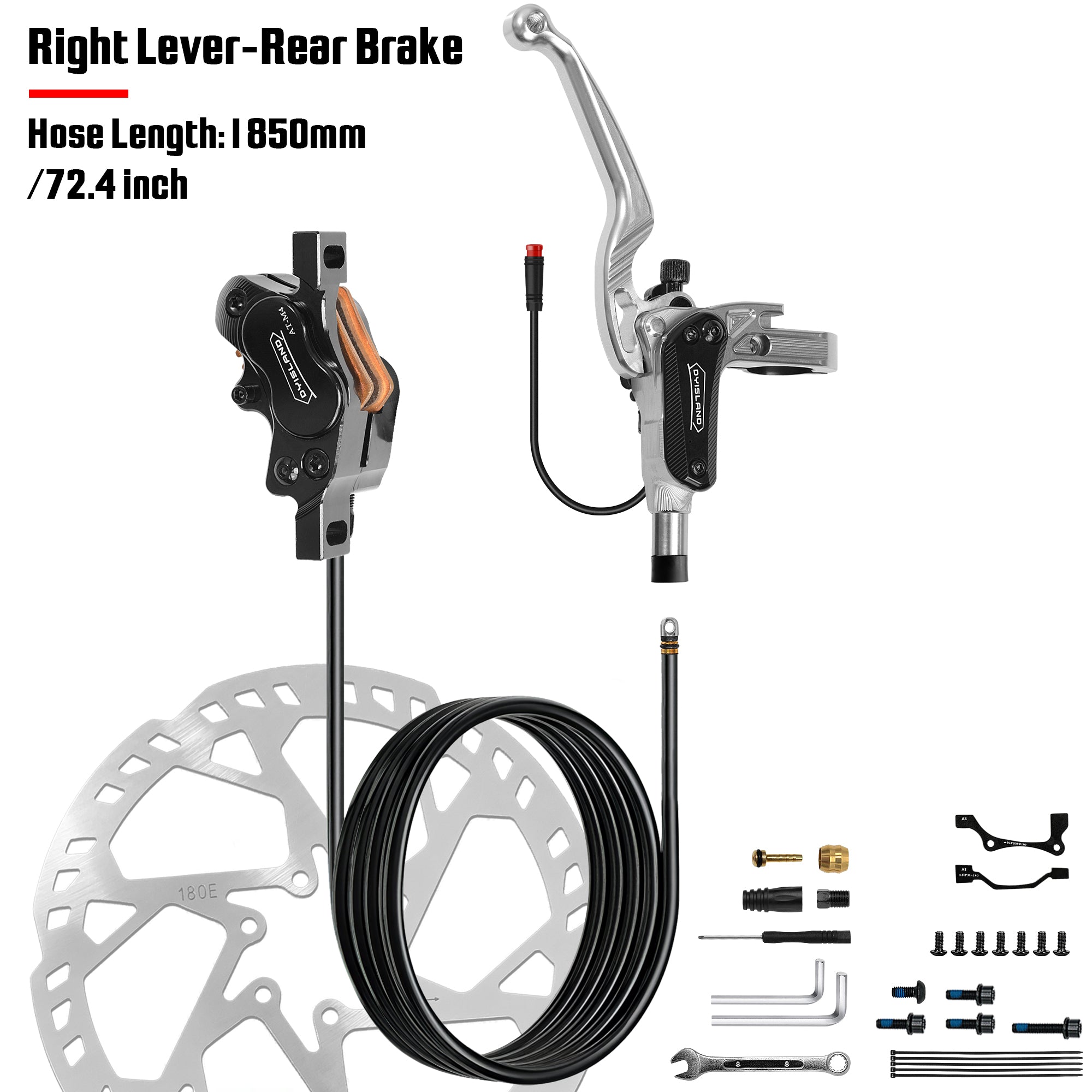 DYISLAND ATE4 All-New Upgraded CNC Four-Piston Hydraulic Disc Brake Kit for E-Bikes  - 【 2026 NEW 】