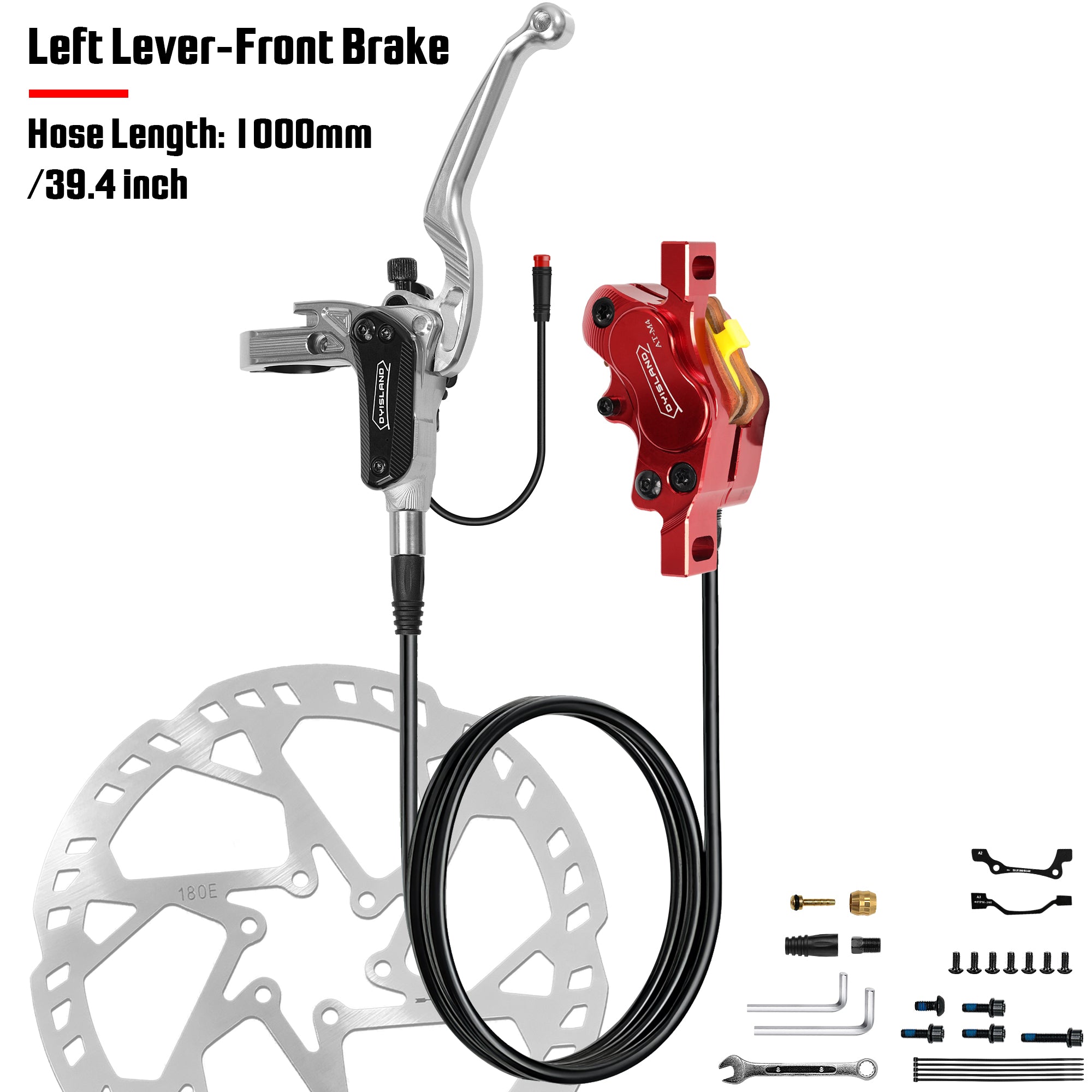 DYISLAND ATE4 All-New Upgraded CNC Four-Piston Hydraulic Disc Brake Kit for E-Bikes  - 【 2026 NEW 】