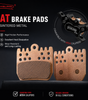 DYISLAND AT Sintered Metal Brake Pads 2 Pairs — Custom-Designed for ATE4 4-Piston E-Bike Brakes