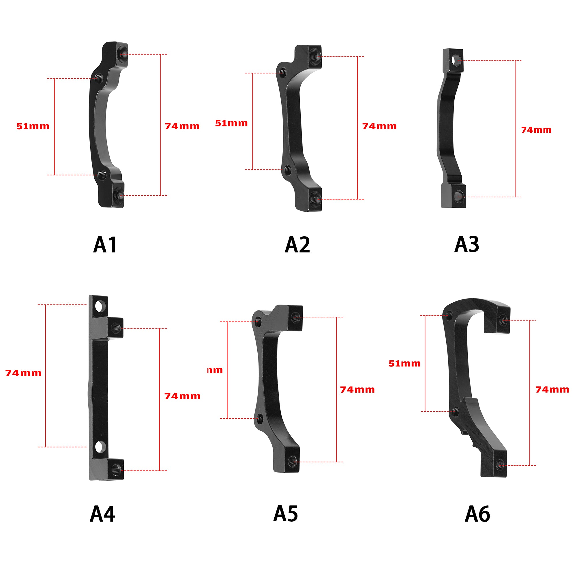 DYISLAND A Series 74mm Standard Universal Brake Mount