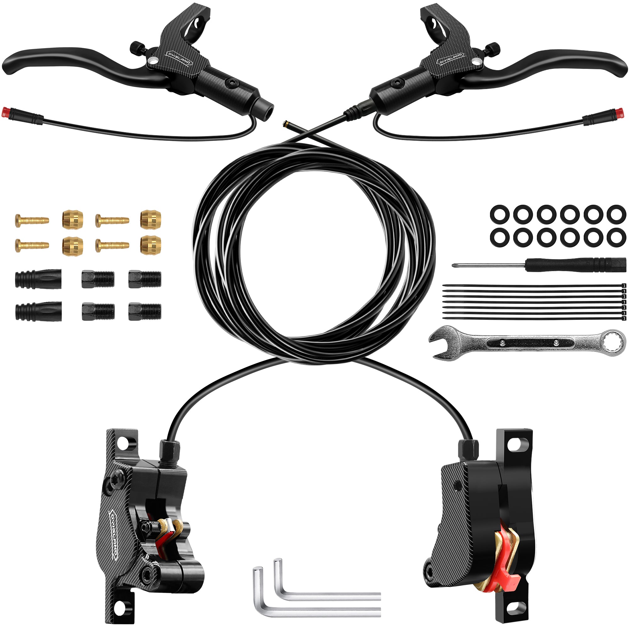 DYISLAND LD-200 2-Pistons Hydraulic Disc Brake Set  for E-Bike
