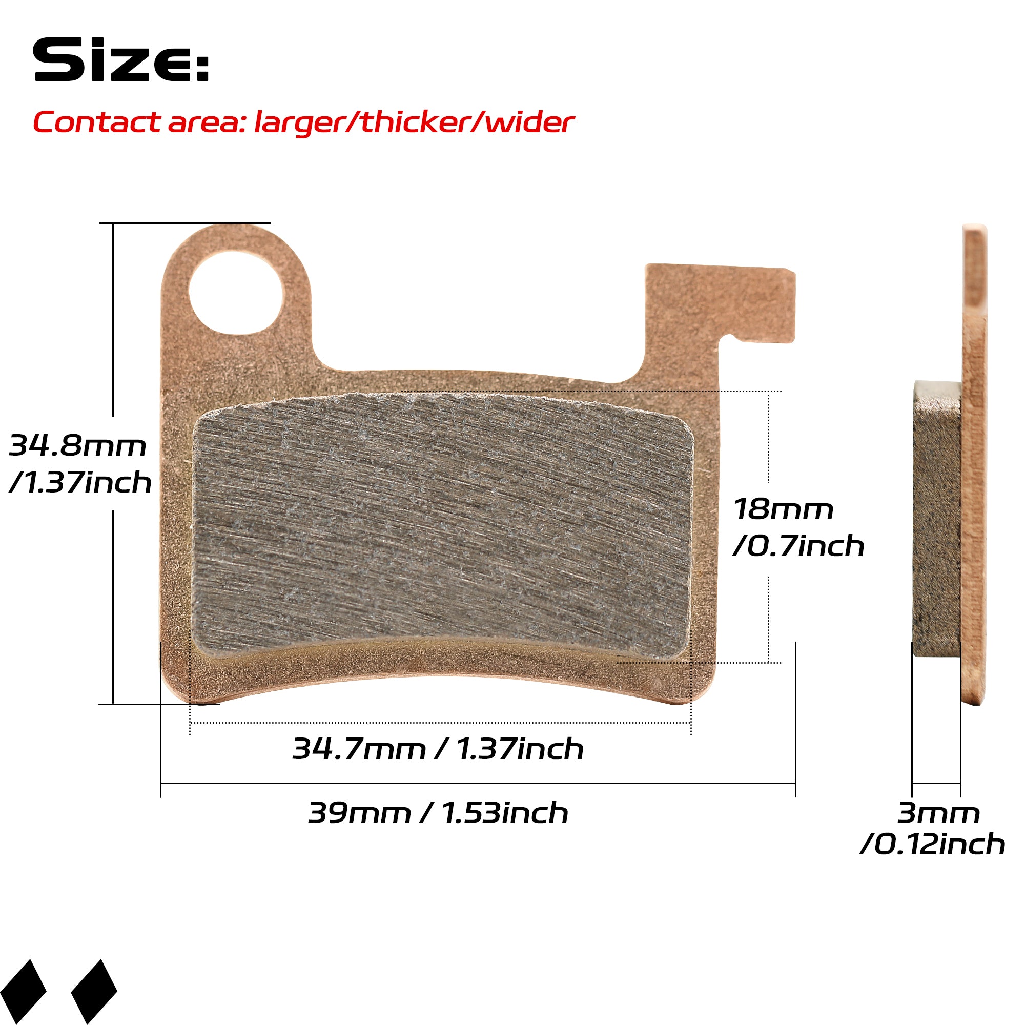 DYISLAND MT600 Brake Pads – Compatible with LD-200PLUS & LD4X-300 Brake Calipers