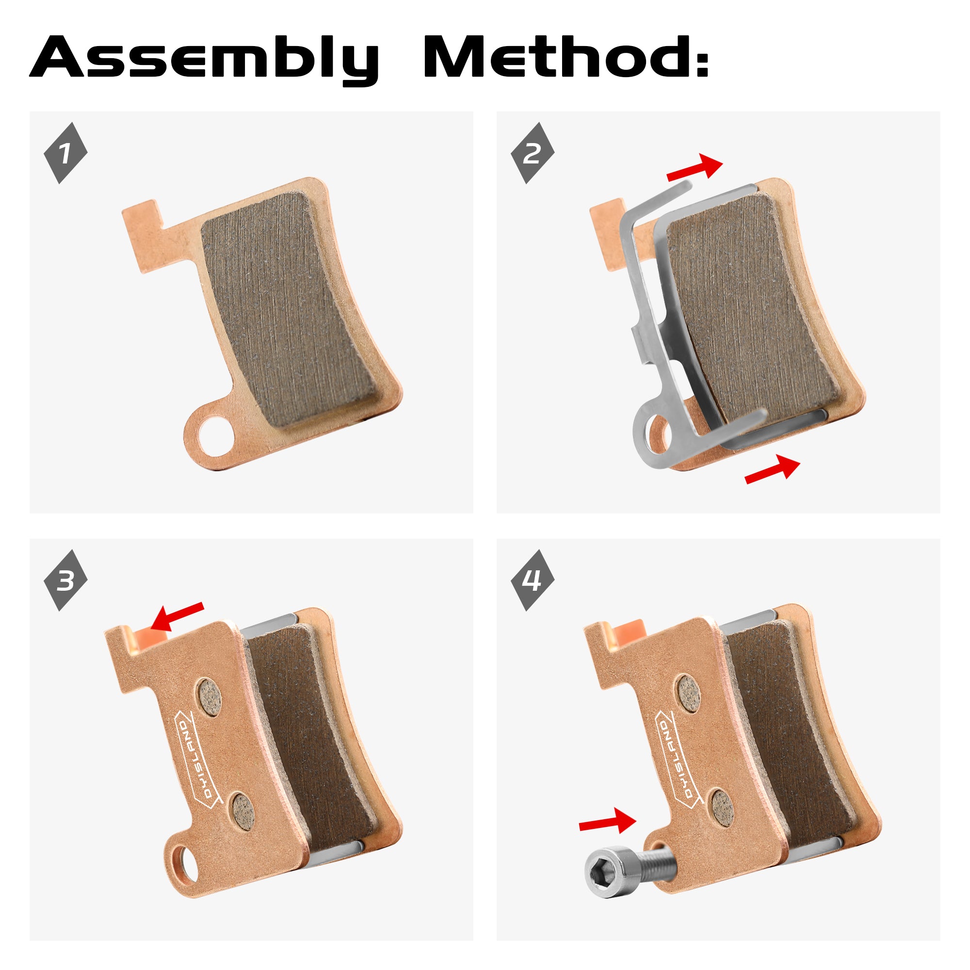 DYISLAND MT600 Brake Pads – Compatible with LD-200PLUS & LD4X-300 Brake Calipers