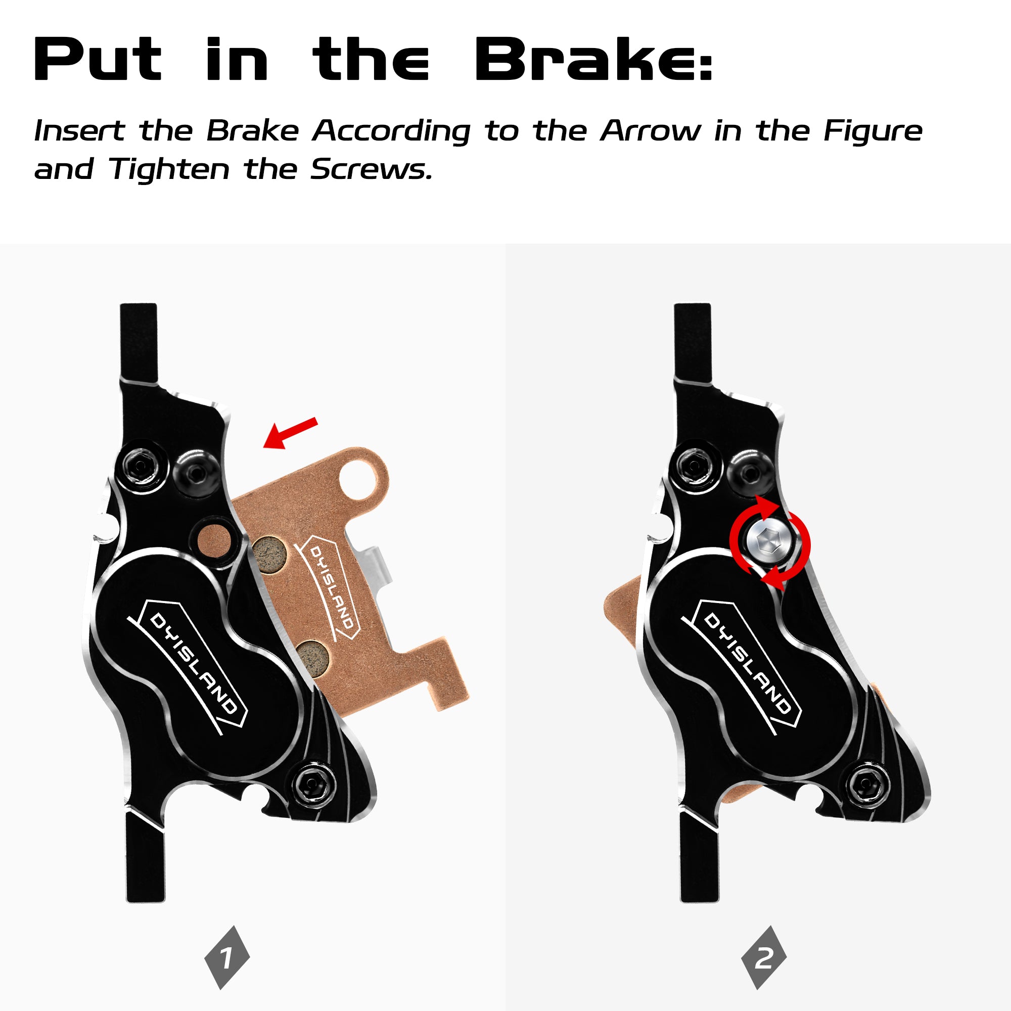 DYISLAND MT600 Brake Pads – Compatible with LD-200PLUS & LD4X-300 Brake Calipers