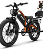 Philiam FX1 52V 32/23AH Battery, 5000W/3000W Peak Dual Motor 26”Fat Tire Full Suspension E-Bike (US)
