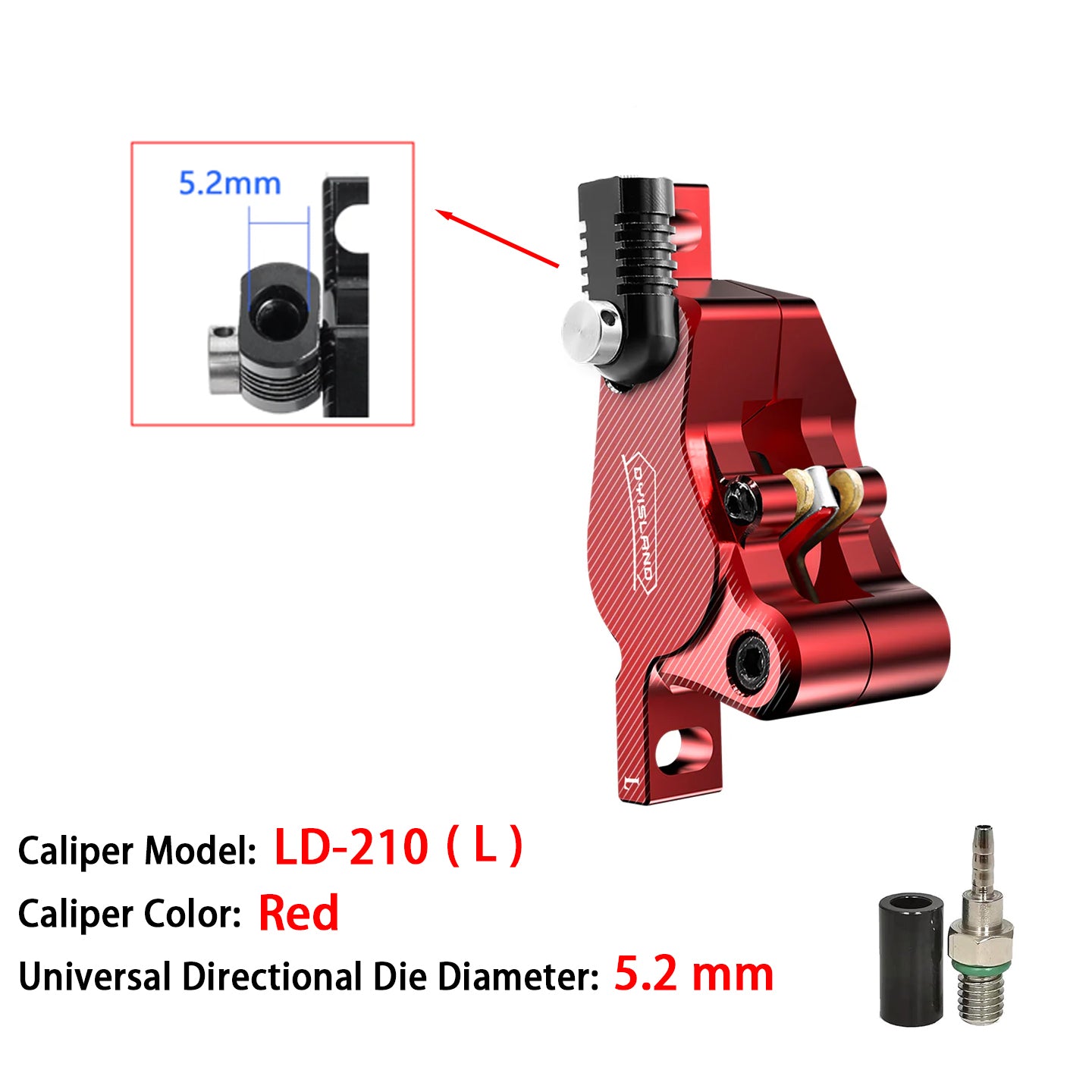 DYISLAND LD-210 E-Scooter Hydraulic Disc Brake Caliper