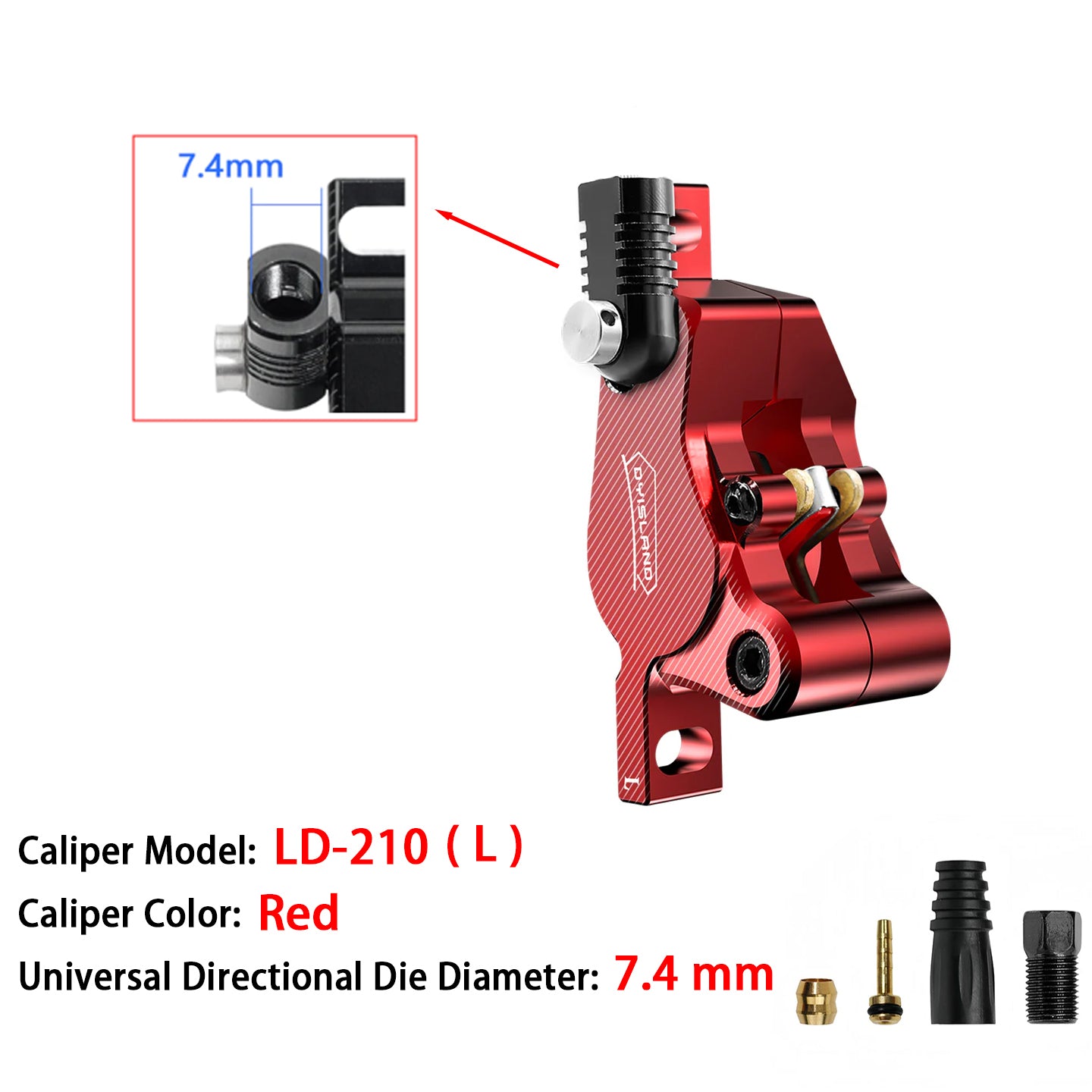 DYISLAND LD-210 E-Scooter Hydraulic Disc Brake Caliper