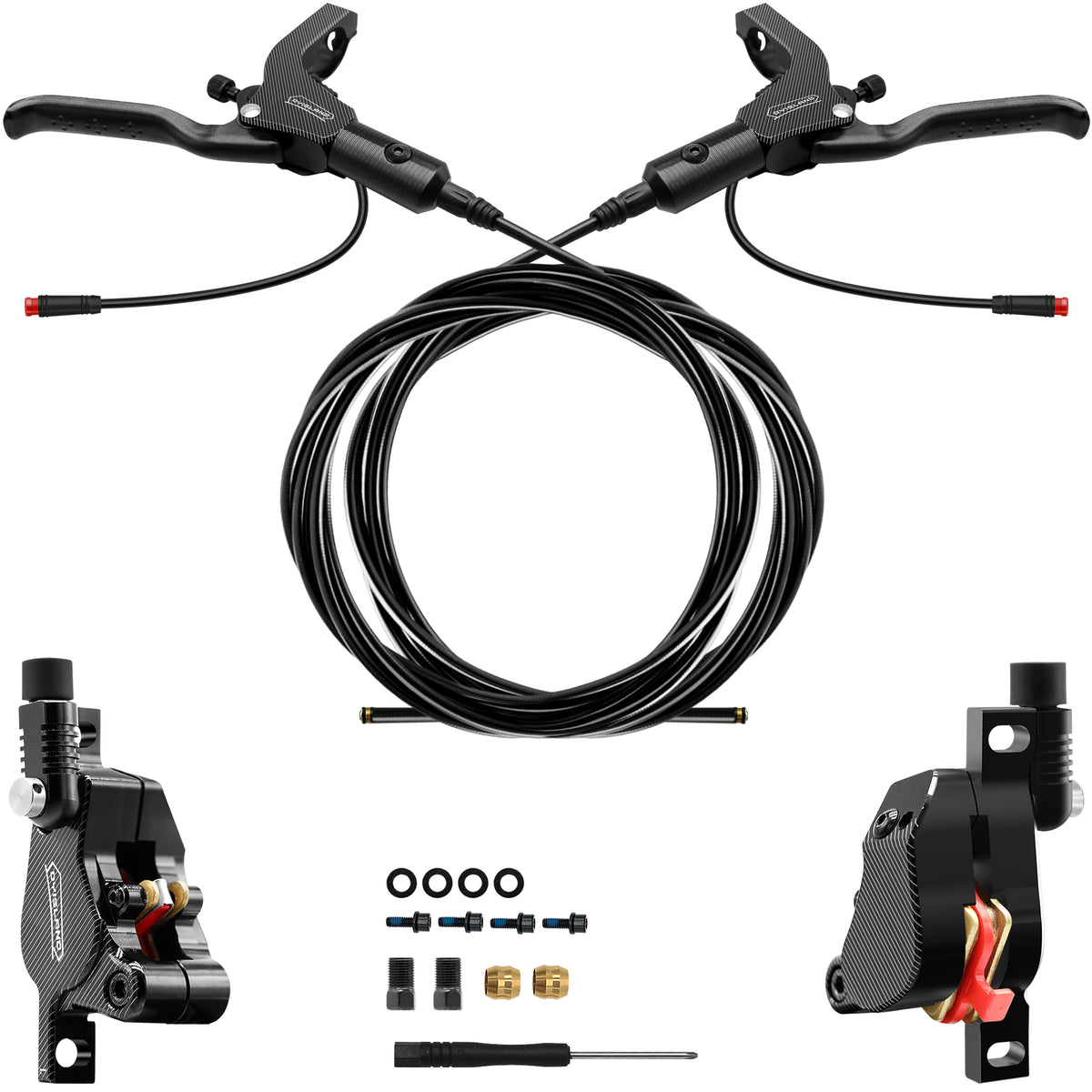 DYISLAND LD-210 2-Pistons Hydraulic Disc Brake Set  For E- Scooter