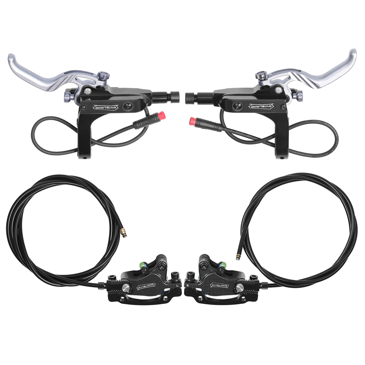 DYISLAND LD-240 Dual-Piston E-Scooters Hydraulic Disc Brake Kit for KUKirin G2 Master / G2 Max Electric Scooters