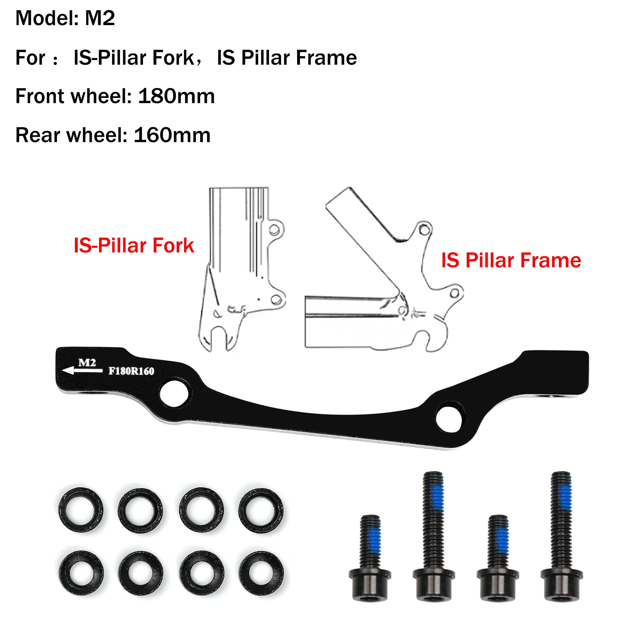 DYISLAND compatible LD-200PLUS & LD4X-300 M series brake brackets
