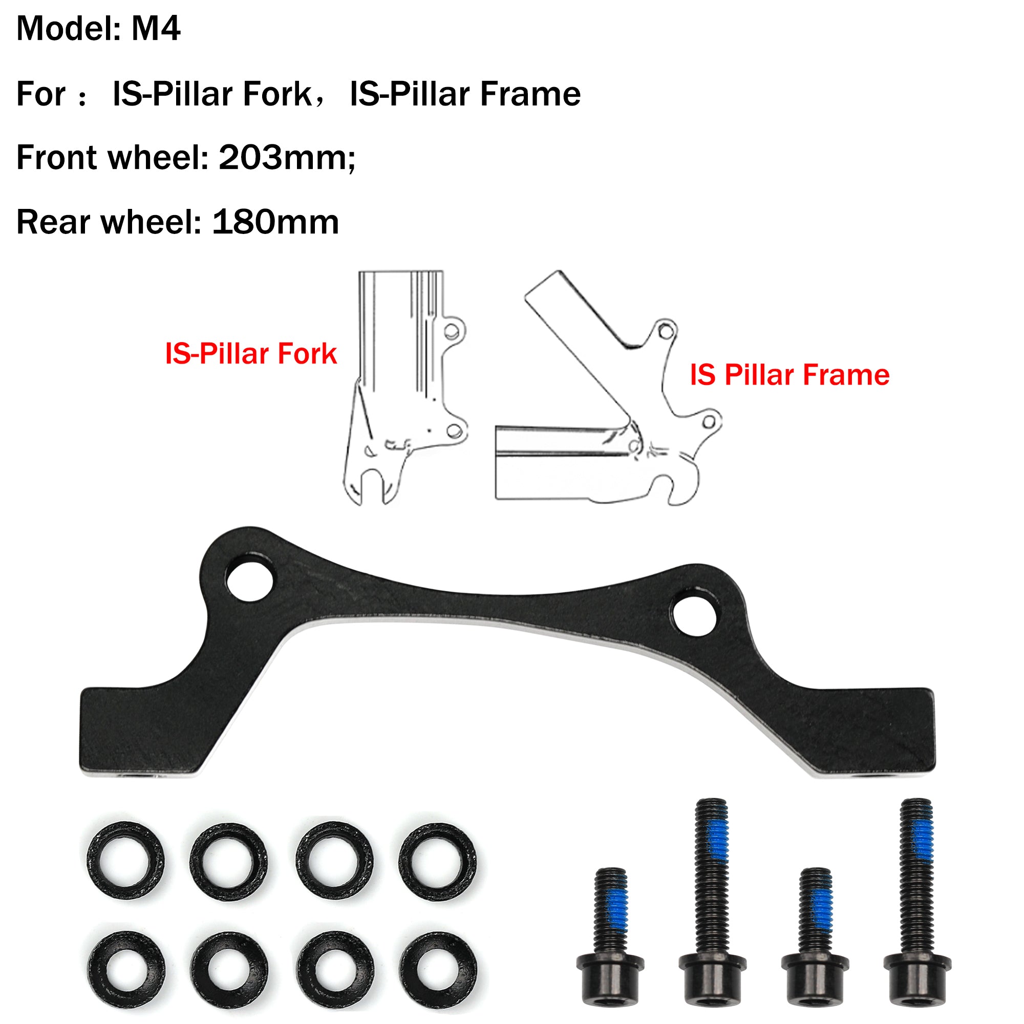 DYISLAND compatible LD-200PLUS & LD4X-300 M series brake brackets
