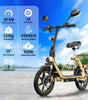 WOFISH M5 Elite-E Electric Scooter with Seat & Rear Basket – EEC Certified, 500W Motor, 40km/h Speed, 30km Range, Dual Suspension(EU)