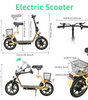 WOFISH M5 Elite-E Electric Scooter with Seat & Rear Basket – EEC Certified, 500W Motor, 40km/h Speed, 30km Range, Dual Suspension(EU)