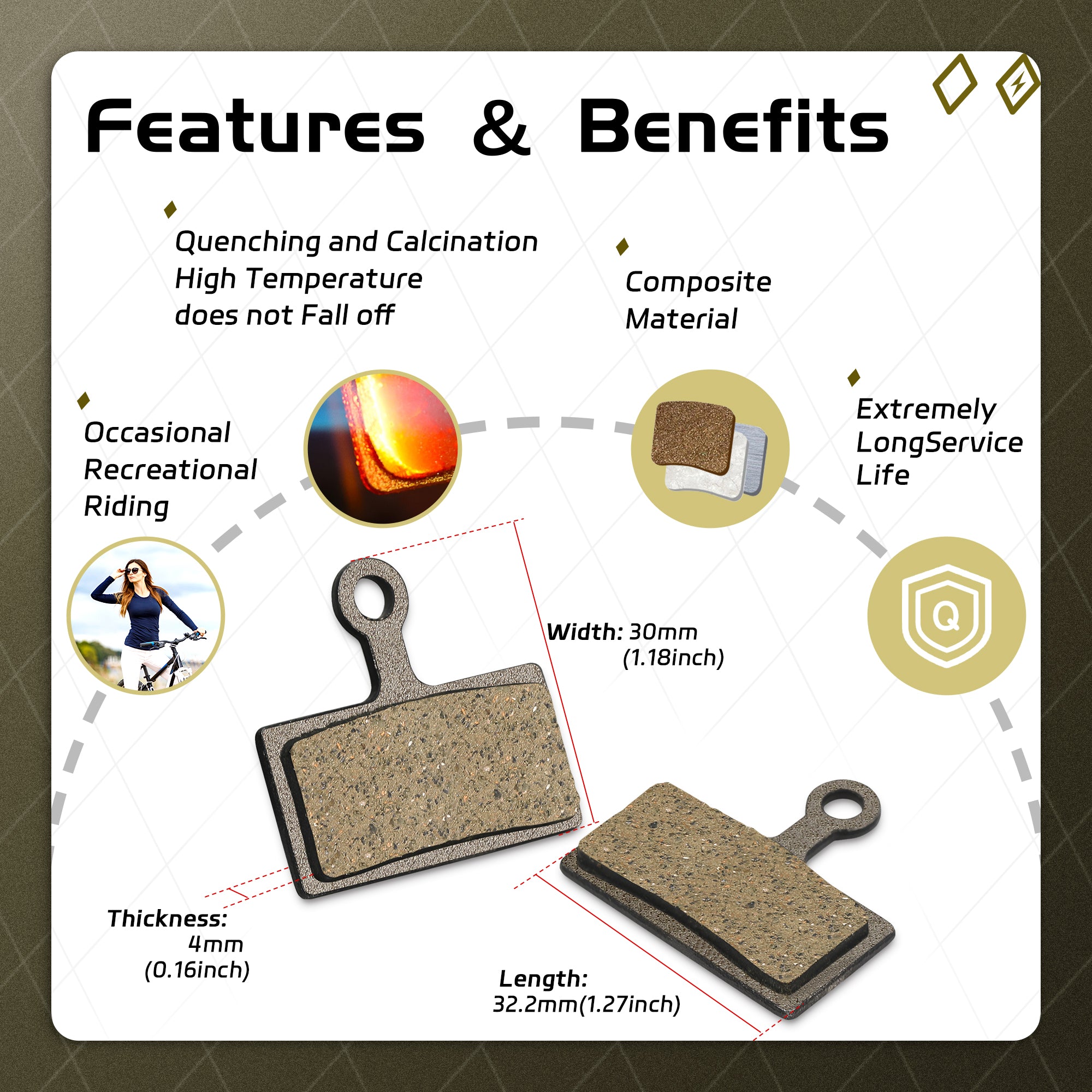 DYISLAND MT4S Bicycle Brake Pads