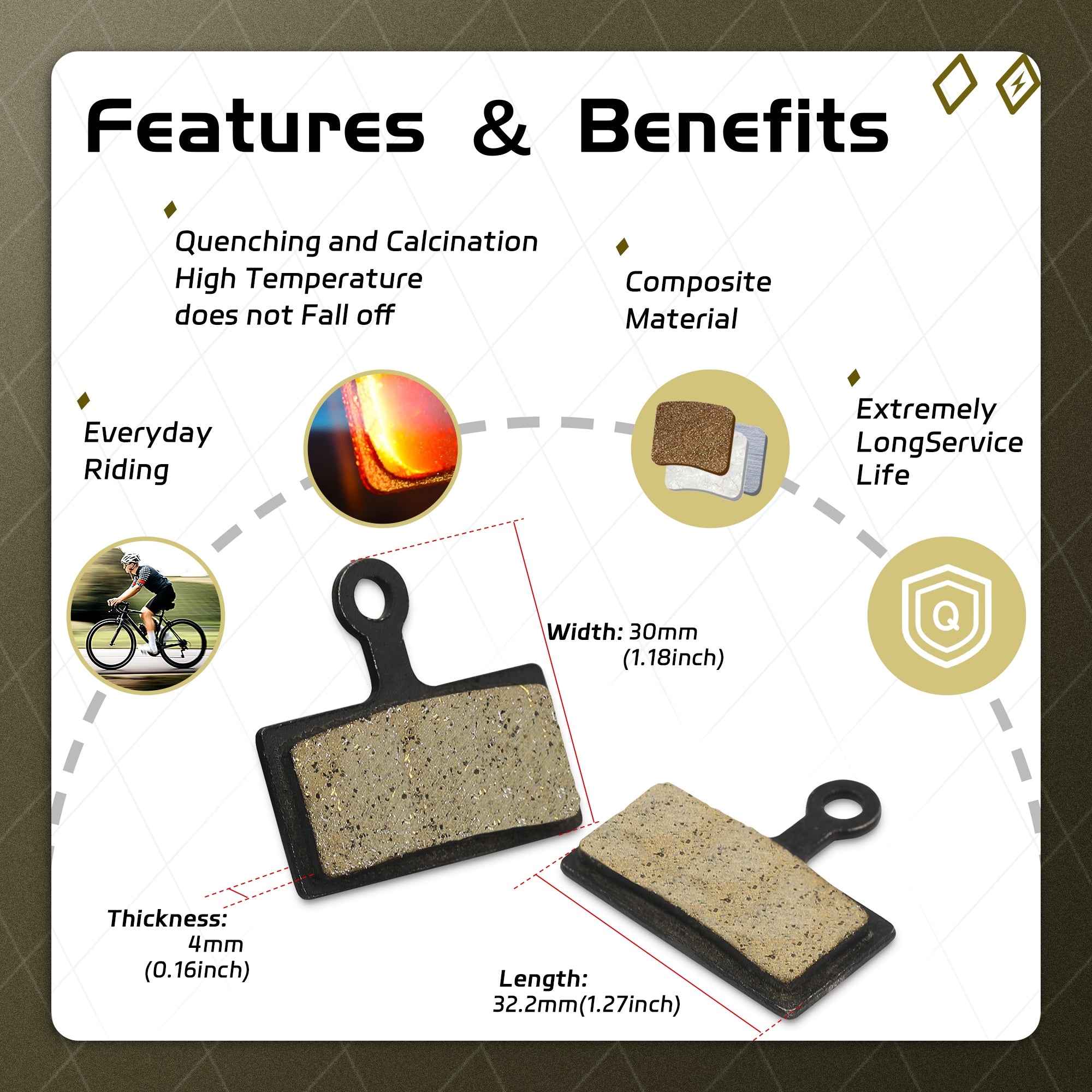 DYISLAND MT4S Bicycle Brake Pads