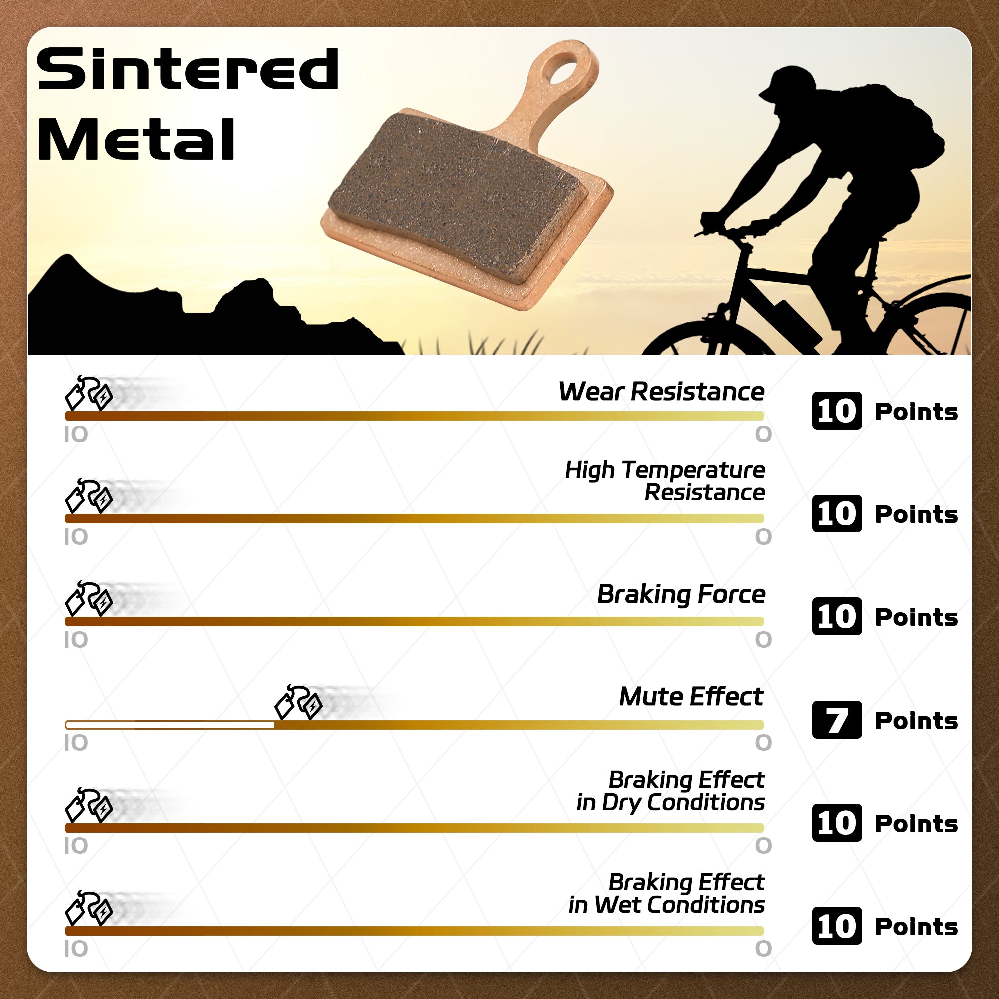 DYISLAND MT4S Bicycle Brake Pads