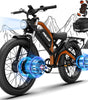 Philiam FX1 52V 32/23AH Battery, 5000W/3000W Peak Dual Motor 26”Fat Tire Full Suspension E-Bike (US)
