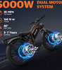 Philiam FX1 52V 32/23AH Battery, 5000W/3000W Peak Dual Motor 26”Fat Tire Full Suspension E-Bike (US)