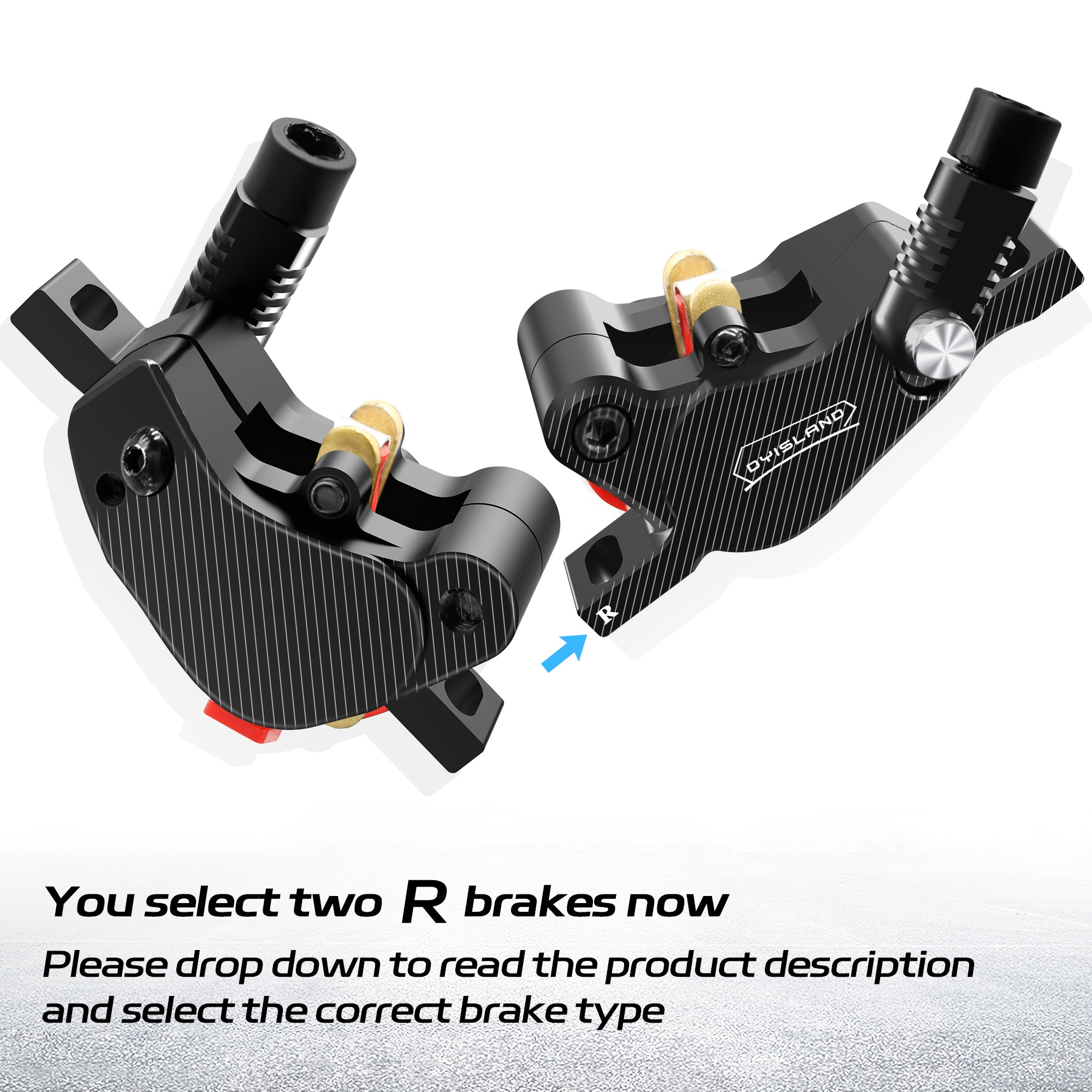DYISLAND LD-210 2-Pistons Hydraulic Disc Brake Set For E- Scooter