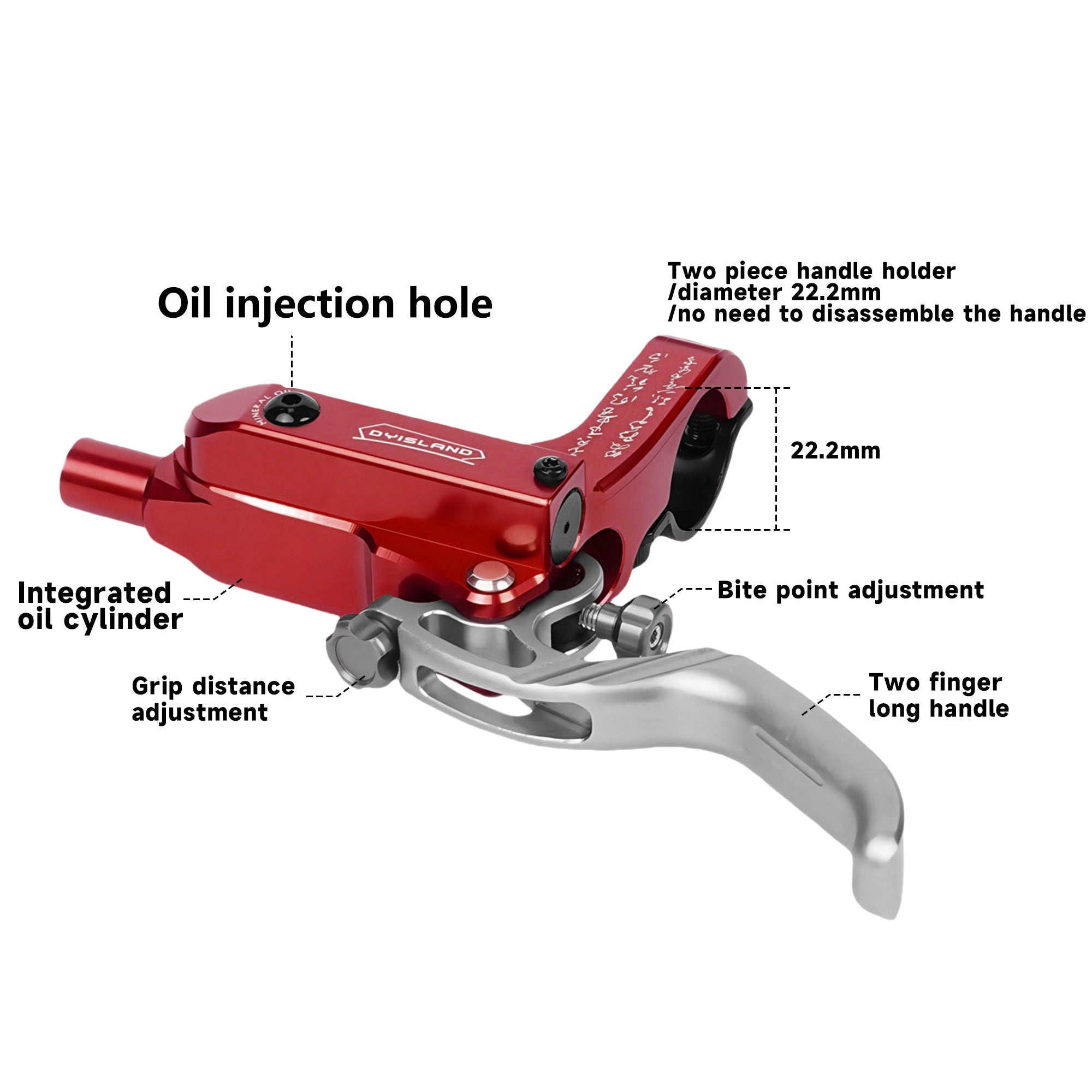 DYISLAND SDM4 Four-Piston Mountain Bike Hydraulic Disc Brake Set